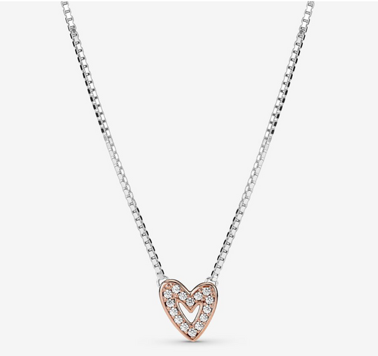 Collar corazón rosegold