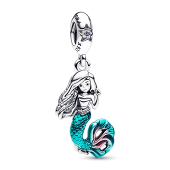 Charm colgante Vestido de Ariel de La Sirenita de Disney  Plata Esterlina