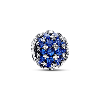 Charm Azul Redondo Pavé Brillante