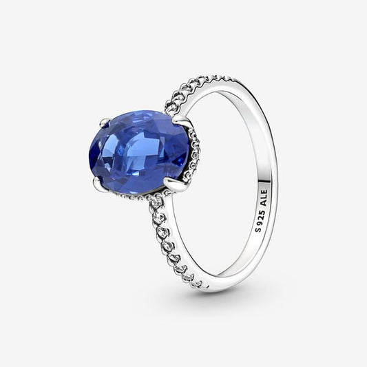 Anillo halo azul